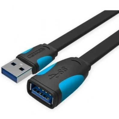 Cable Alargador USB 3.0 Vention VAS-A13-B200/ USB Macho - USB Hembra/ 5Gbps/ 2m