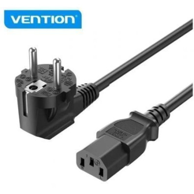 Cable de Alimentación Vention ZCJBAC/ IEC C13 Hembra - CEE7 Macho/ 1.8m - Negro