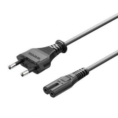 Cable Alimentación Vention Forma 8 Macho CEE7/16 - Hembra C7