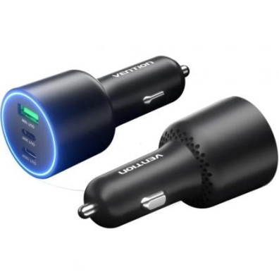 Cargador de Coche Vention 2xUSB-Tipo C/ 1xUSB - Modelo FFQB0