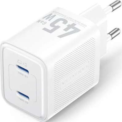 Cargador de Pared GaN Vention FEFW0-EU/ 2xUSB Tipo-C