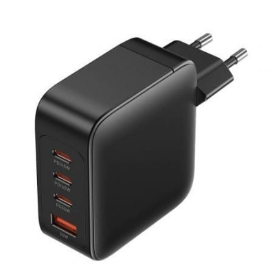 Cargador de Pared GaN Vention FEIB0-EU con 3xUSB Tipo-C y Cable USB Tipo-C
