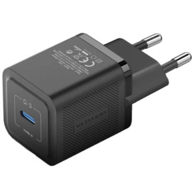 Cargador de Pared GaN Vention FEPB0-EU/ 1xUSB Tipo-C