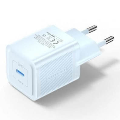 Cargador de Pared GaN Vention FEPL0-EU/ 1xUSB Tipo-C