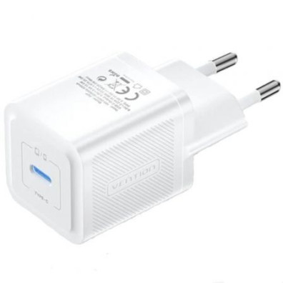 Cargador de Pared Vention GaN FEPW0-EU con 1xUSB Tipo-C