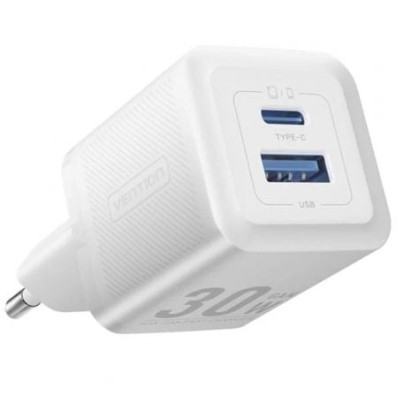 Tipo-C/ 1xUSB Cargador de Pared GaN Vention - Accesorio Smartphones