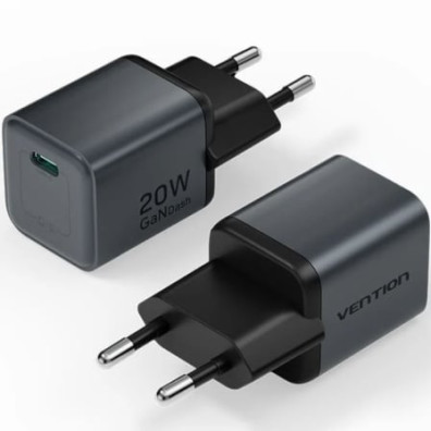 Cargador de Pared Vention GaN FEVH0-EU con 1xUSB Tipo-C