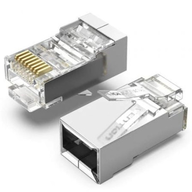 Conector RJ45 Cat.6 FTP Vention - Ideal para Redes de Datos