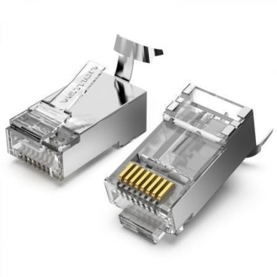 Conector RJ45 Cat.7 FTP Vention - Ideal para Conectividad de Redes