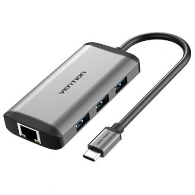 Docking USB Tipo-C Vention CNCHB/ 1xHDMI 4K/ 3xUSB/ 1xUSB Tipo-C PD/ 1xRJ45