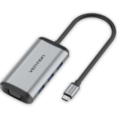 Docking USB Tipo-C Vention TGSHB con HDMI 4K y VGA