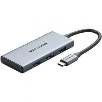 Docking USB Tipo-C Vention TOOHB/ 1xHDMI 4K/ 3xUSB/ 1xLector Tarjetas - Gris