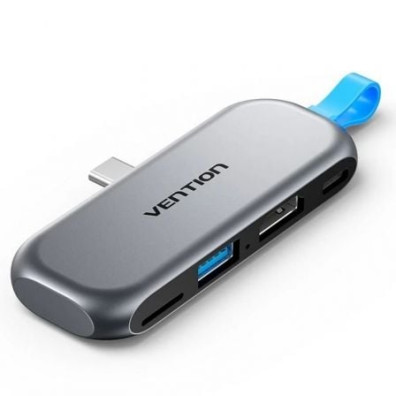 Docking Sin Cables USB Tipo-C Vention THYH0/ 1xUSB/ 1xHDMI/ 1xUSB Tipo-C PD/ 1xLector de Tarjetas