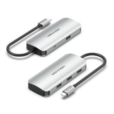 Hub USB Tipo-C Vention con 4 Puertos USB Adicionales