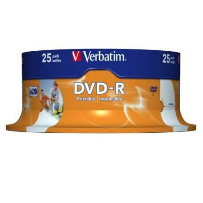 DVD-R Verbatim Imprimible 16X - Tarrina-25uds