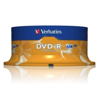DVD-R Verbatim Advanced AZO 16X - Disco de Calidad para Almacenamiento - Tarrina-25uds