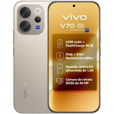 Teléfono VIVO V70 5G 6.59'' Marrón | 8GB RAM + 512GB - Gris