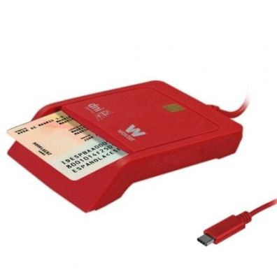 Lector de DNI y Tarjetas Woxter USB Tipo-C PE26-199