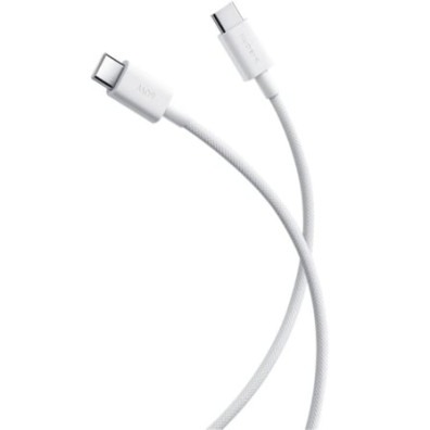 Xiaomi Cable trenzado USB-C a USB-C 3A 60W 1m - Blanco