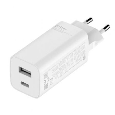 Cargador Xiaomi Mi 65W Fast Charger GaN de Pared Tipo-C y USB A