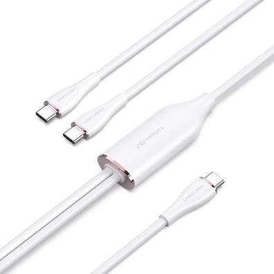 Cable USB-C/M Blanco 1.5 M Vention - 2xUSB-C/M