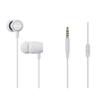 Auricular Intrauditivo Aiwa ESTM-20WH Altavoz Neodimio 10mm Cable Sin Enredos Micrófono Aluminio