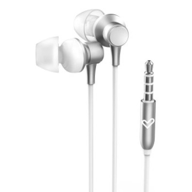 Auriculares Energy Sistem Metallized Intrauditivo Jack 3.5mm con Control Remoto - Aluminio Blanco