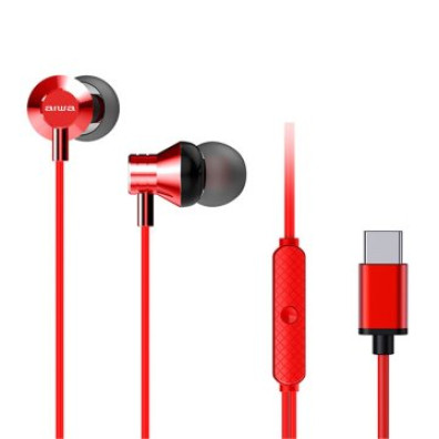 Auriculares Intrauditivos Aiwa ESTM-50USB-C/RD Rojos con Micrófono Integrado