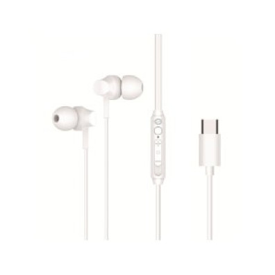 Auricular Conceptronic Brendan03W USB-C Intrauditivo con Micrófono y Controles - Color Blanco