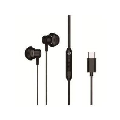 AURICULARES USB-C CONCEPTRONIC BRENDAN04B INTRAUDITIVO CON MICROFONO Y CONTROLES, COLOR NEGRO