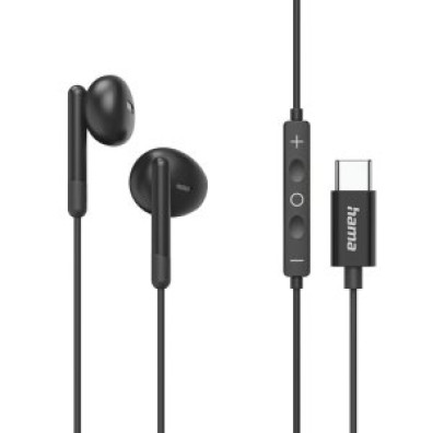 Auriculares Intrauditivo Hama Classy USB-C con Micrófono y Cable 1.2m en Color Negro
