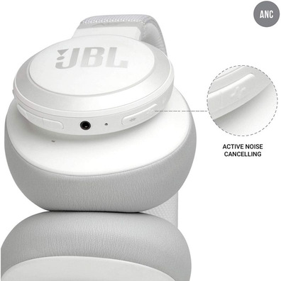 Auriculares Bluetooth JBL Live 650BTNC White