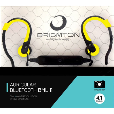 Auriculares Deportivos Bluetooth Brigmton Amarillo
