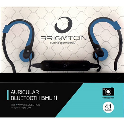 Auriculares Deportivos Bluetooth Brigmton Azul