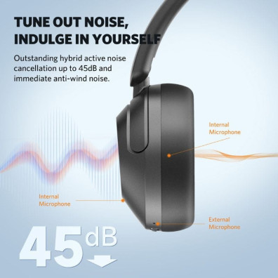 Auriculares Bluetooth EarFun Wave Pro ANC Negro