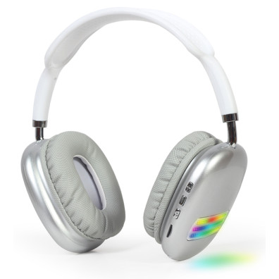 Auriculares Inalámbricos Gembird BHP-LED-02-W con Micrófono y Efectos de Luz LED