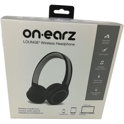 Auriculares On-Earz Lounge II Bluetooth Negro/Gris