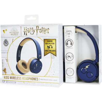 Auriculares OTL Kids Wireless Harry Potter Lightning Bold Scar Navy (Consolas/Smartphones)