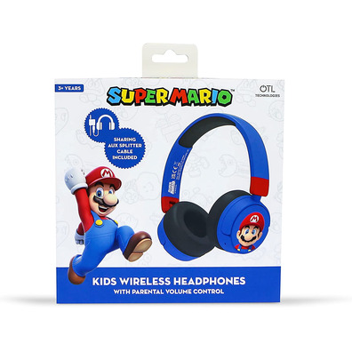 Auriculares OTL Wireless Bluetooth Headphone Super Mario Azul