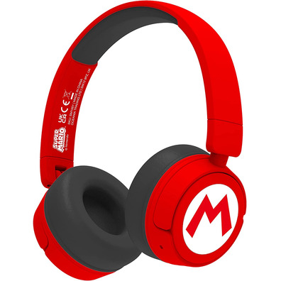 Auriculares OTL Wireless Bluetooth Headphone Super Mario Rojo