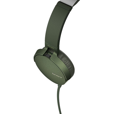 Auriculares Sony MDR-XB550AP Extra Bass con Micrófono Verdes