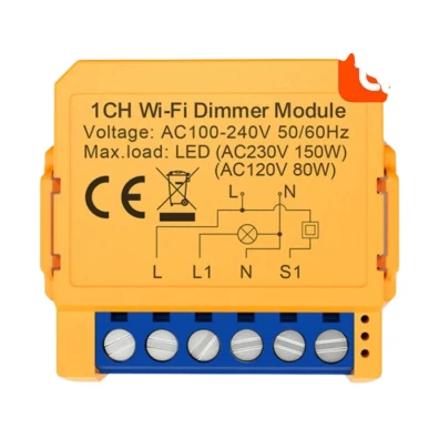 Switch Inteligente WiFi Avatto DMS16-2 Naranja