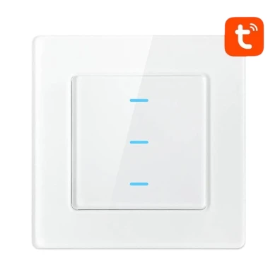 Interruptor Táctil Inteligente Avatto N-TS10-W3 3 Botones WiFi Blanco