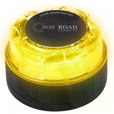Baliza de Emergencia SOS Road Connected EL2024 V16 Homologada, Base imantada y Geolocalizable