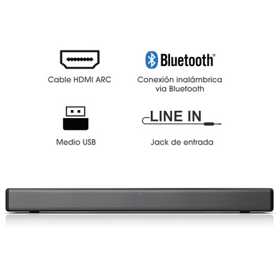 Barra de Sonido con Bluetooth Hisense HS214 108W/2.1 Negra