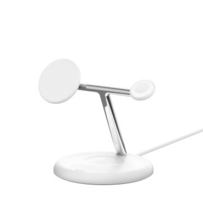 Base de Carga Inalámbrica Belkin Qi2 Boost Charge 3 en 1 Blanco 15W