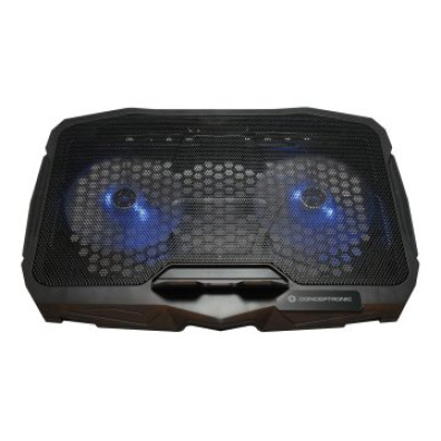 Base refrigeración portátiles Conceptronic - 2 ventiladores 125mm hasta 17"