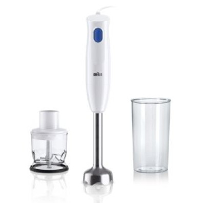 BATIDORA DE MANO BRAUN 450W - ACCESORIO PICADORA 350ml - VASO MEDIDOR 600ml BLANCO
