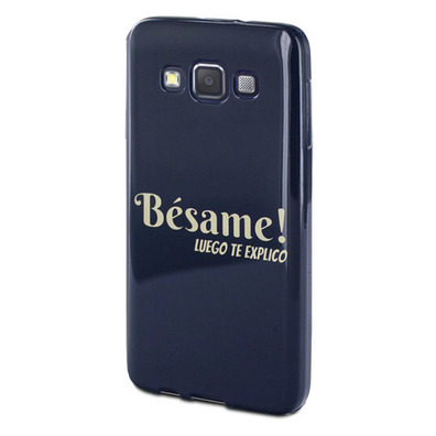 Funda TPU Azul Tacto Goma Bésame Samsung Galaxy A3