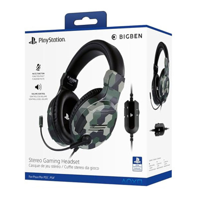 BIGBEN STEREO GAMING HEADSET CAMO GREEN (PS4) (OFFICIAL)